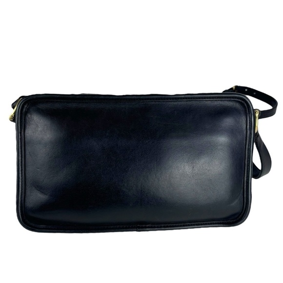 COACH 9974 MULTI ZIP SWINGPACK 90S 1995 BLACK GLOVETANNED LEATHER CROSSBODY BAG - Picture 4 of 13